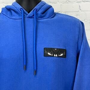 Marcelo Burlon County of Milan Hoodie Hooded Sweatshirt Blue Mens S Small
